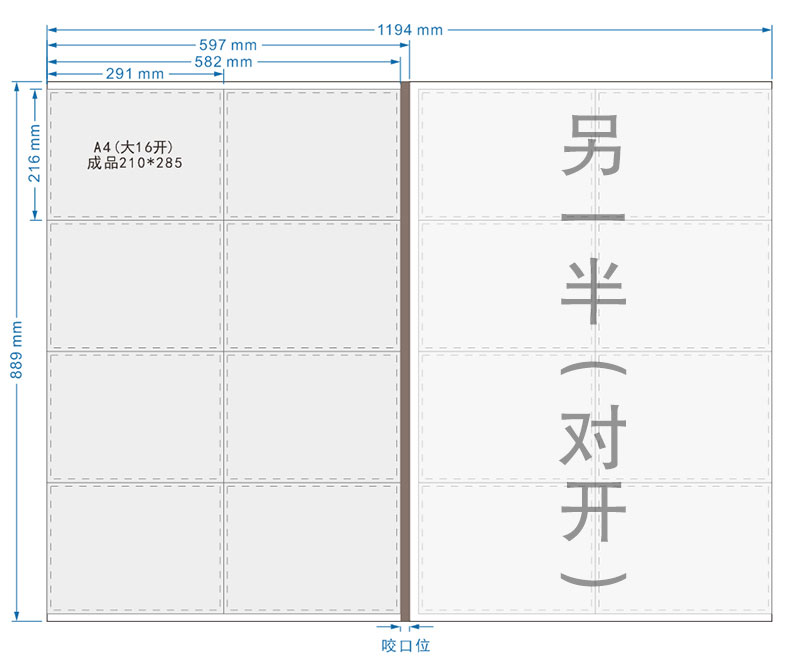畫冊印刷A4尺寸示意圖.jpg